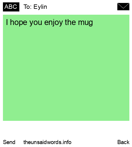 unsent message to Eylin