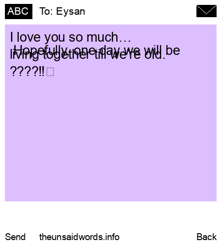 unsent message to Eysan