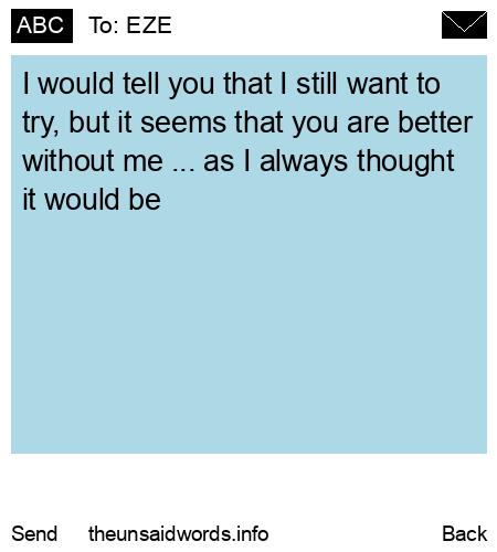 unsent message to EZE