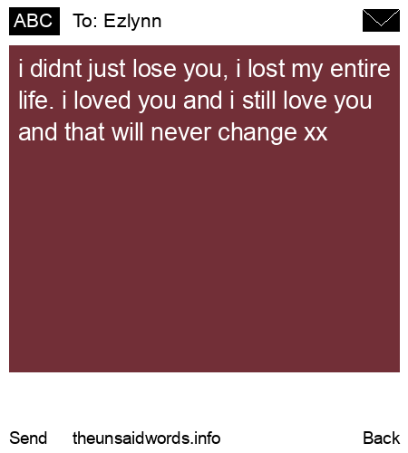 unsent message to Ezlynn