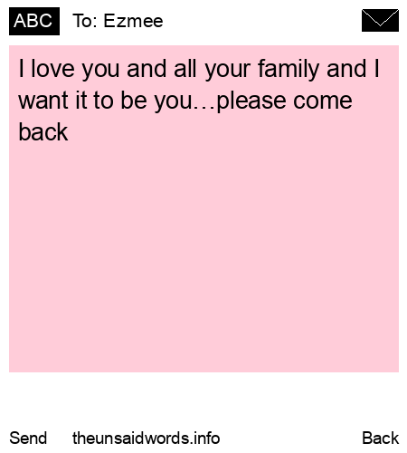 unsent message to Ezmee