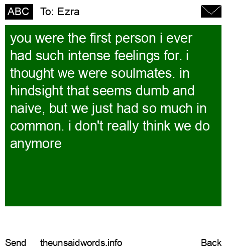 unsent message to Ezra