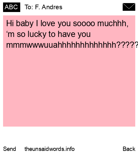unsent message to F. Andres