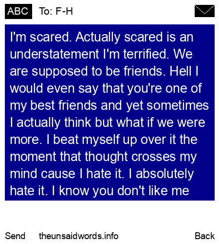 unsent message to F-H