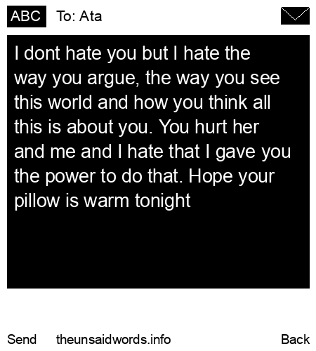 unsent message to Ata