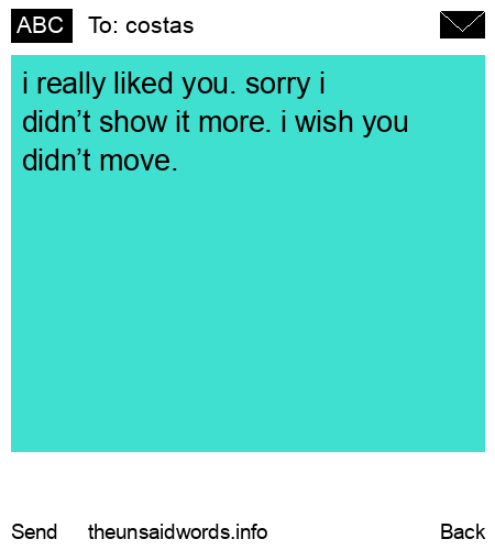 unsent message to costas