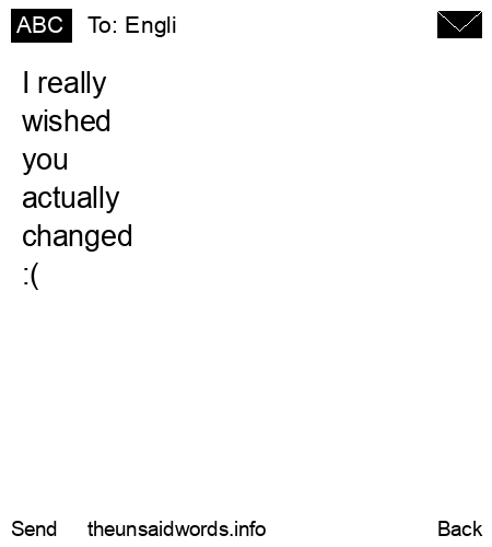 unsent message to Engli