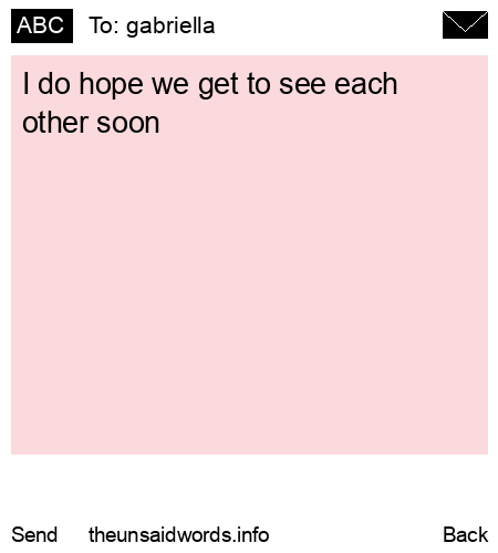 unsent message to gabriella