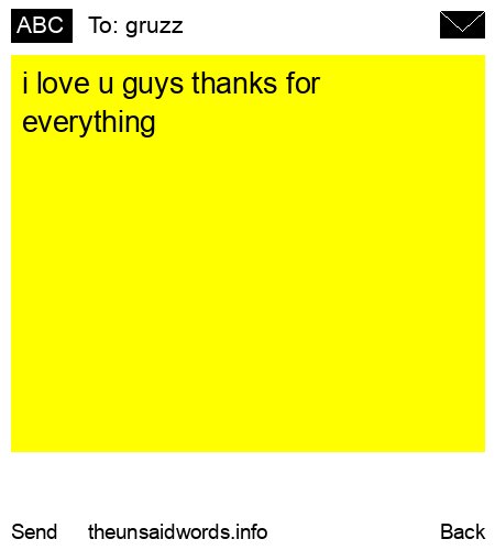 unsent message to gruzz