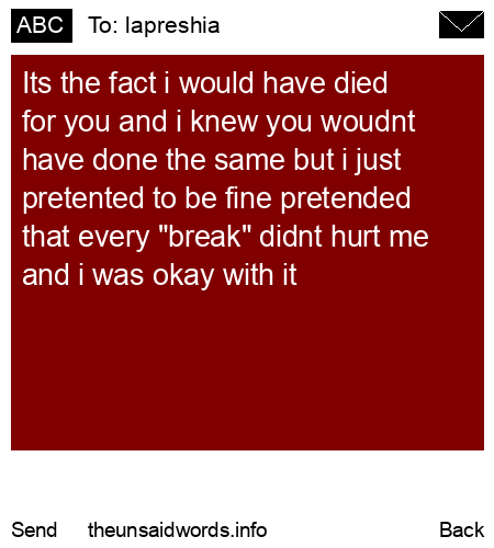 unsent message to lapreshia