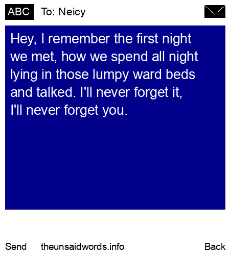 unsent message to Neicy