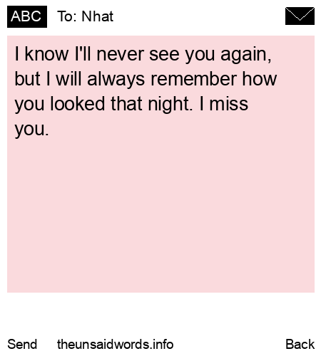 unsent message to Nhat