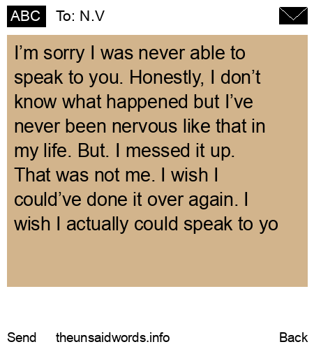 unsent message to N.V