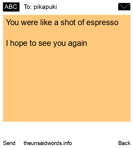 unsent message to pikapuki