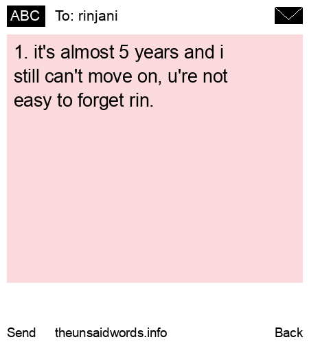 unsent message to rinjani