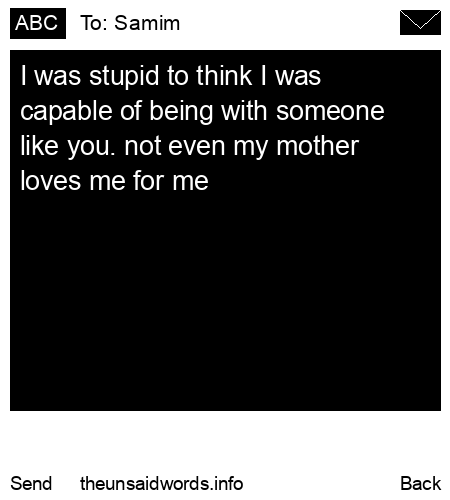 unsent message to Samim