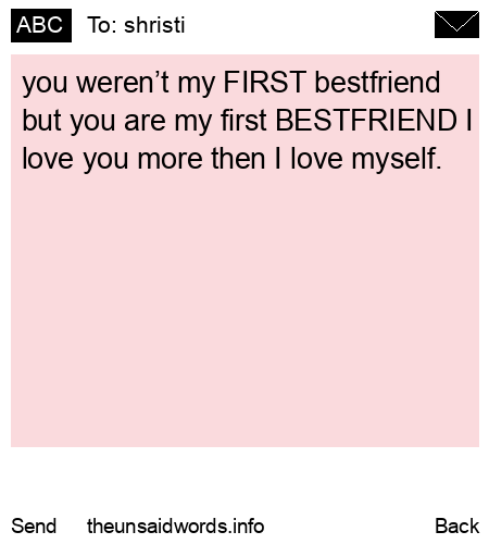 unsent message to shristi