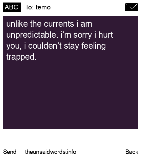 unsent message to temo