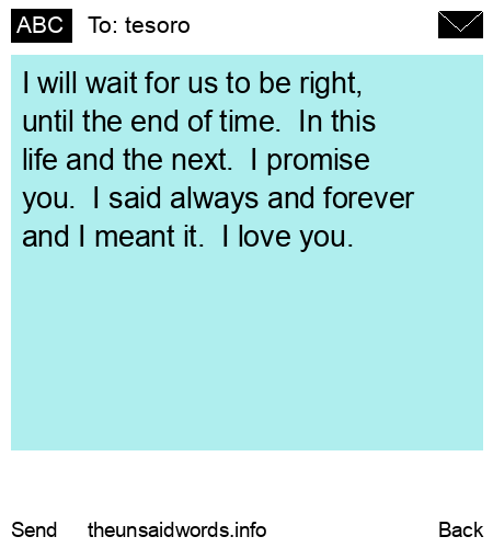 unsent message to tesoro