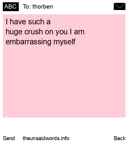 unsent message to thorben