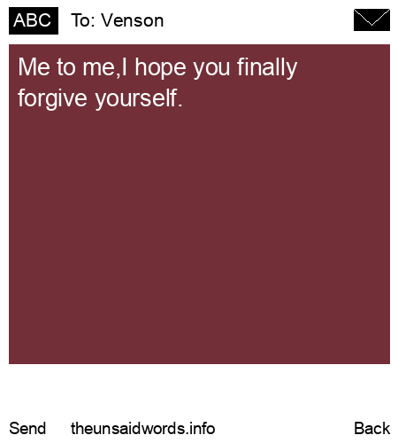 unsent message to Venson