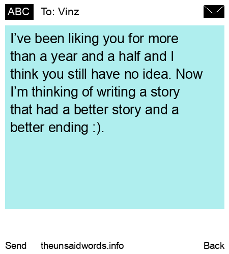 unsent message to Vinz