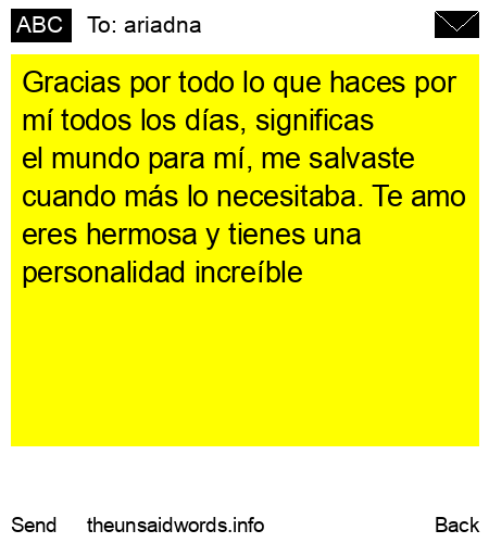 unsent message to ariadna