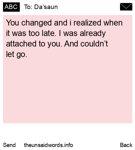unsent message to Da’saun