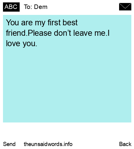 unsent message to Dem