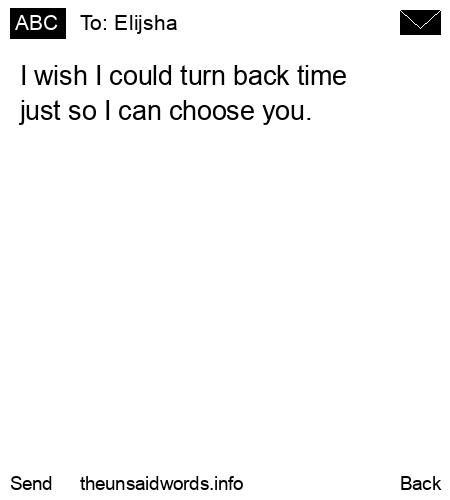 unsent message to Elijsha