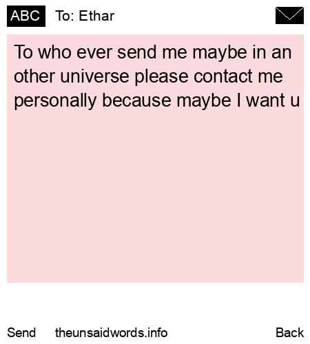 unsent message to Ethar 