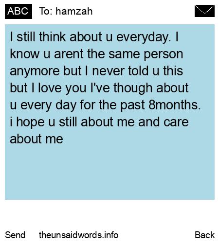 unsent message to hamzah