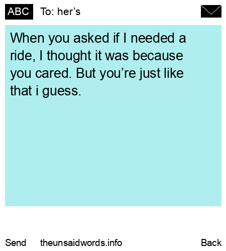 unsent message to her’s