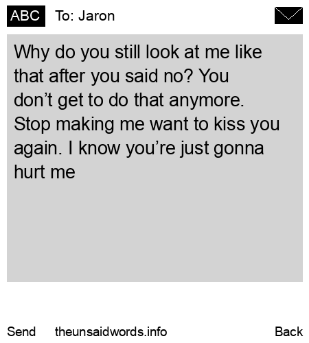 unsent message to Jaron