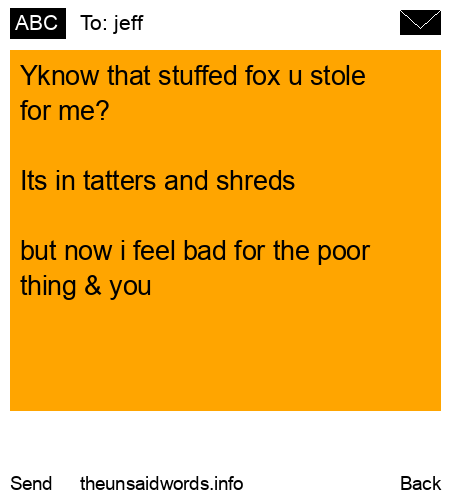 unsent message to jeff