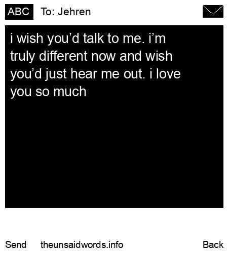 unsent message to Jehren