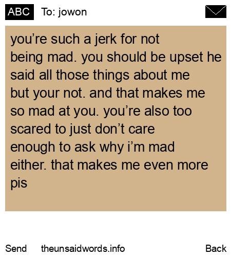 unsent message to jowon