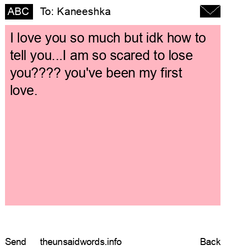 unsent message to Kaneeshka 