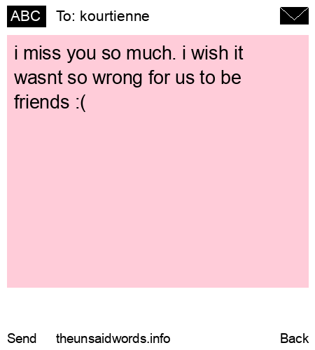 unsent message to kourtienne