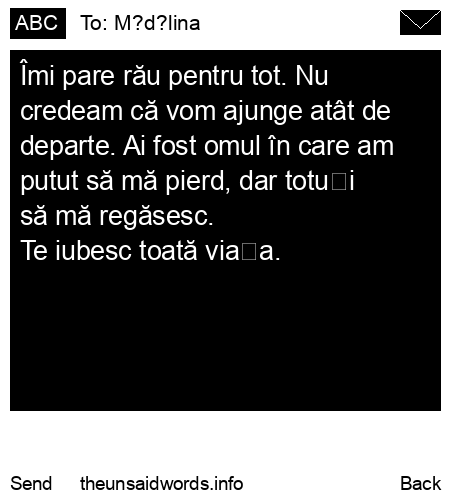 unsent message to M?d?lina