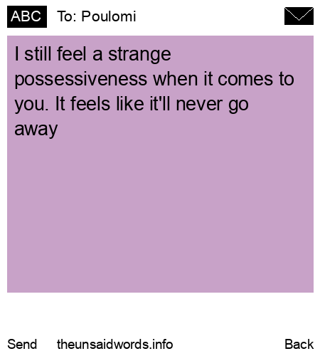 unsent message to Poulomi