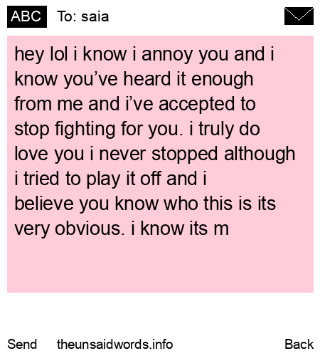 unsent message to saia
