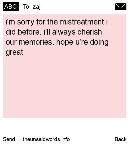 unsent message to zaj