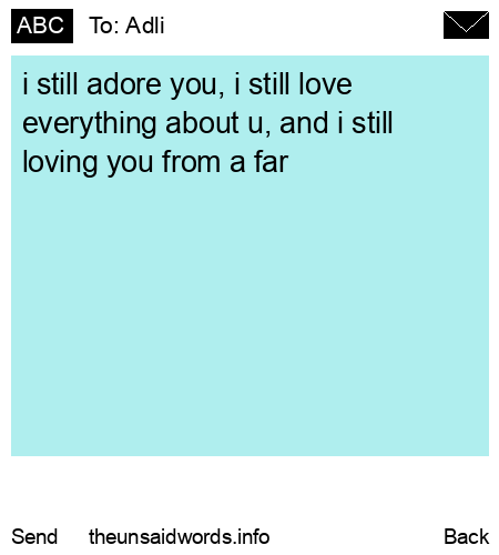 unsent message to Adli