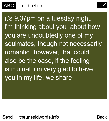 unsent message to breton