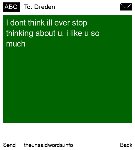 unsent message to Dreden