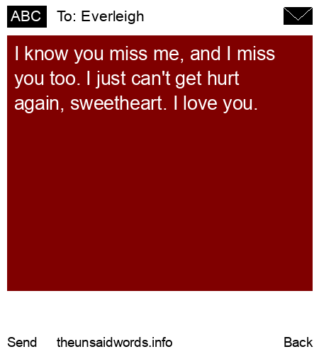 unsent message to Everleigh