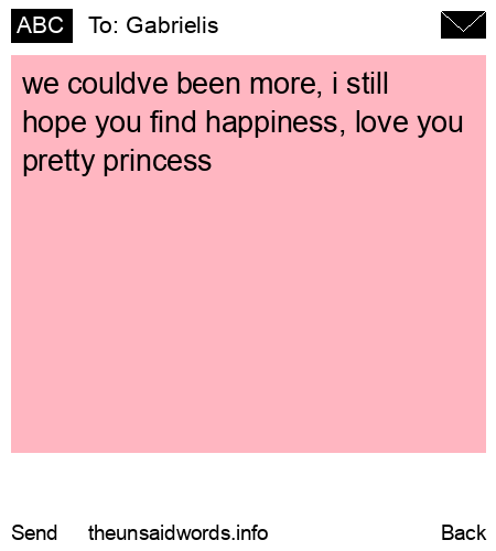 unsent message to Gabrielis