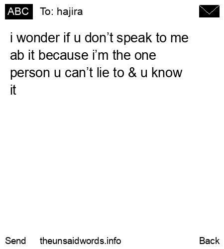 unsent message to hajira