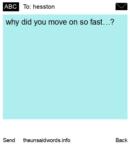 unsent message to hesston
